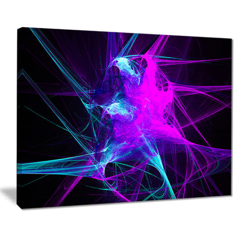 purple glowing ball of smoke abstract digital art canvas print PT7922