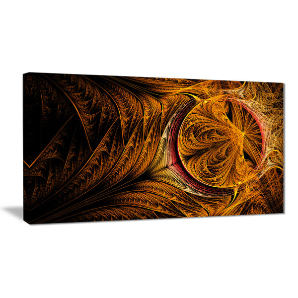golden fractal desktop wallpaper abstract digital canvas print PT7926