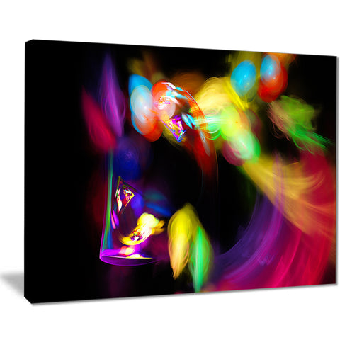 colorful smoke spiral abstract digital art canvas print PT7936