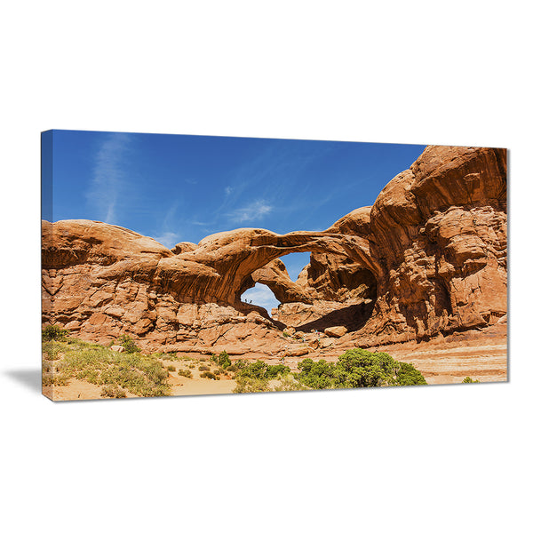 double arch in arches national park landscape photo canvas print PT7940