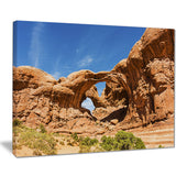 double arch in arches national park landscape photo canvas print PT7940