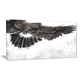 low flying eagle illustration animal digital art canvas print PT7958