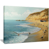 the calm beach landscape painting canvas print PT7959