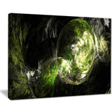 billowing smoke green abstract digital art canvas print PT7963