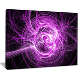 wisps of smoke purple in black abstract digital art canvas print PT7968
