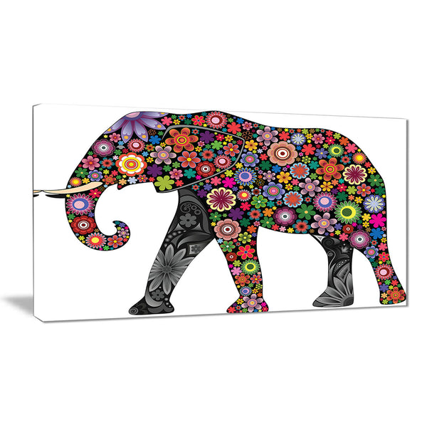 cheerful elephant animal digital art canvas print PT7981