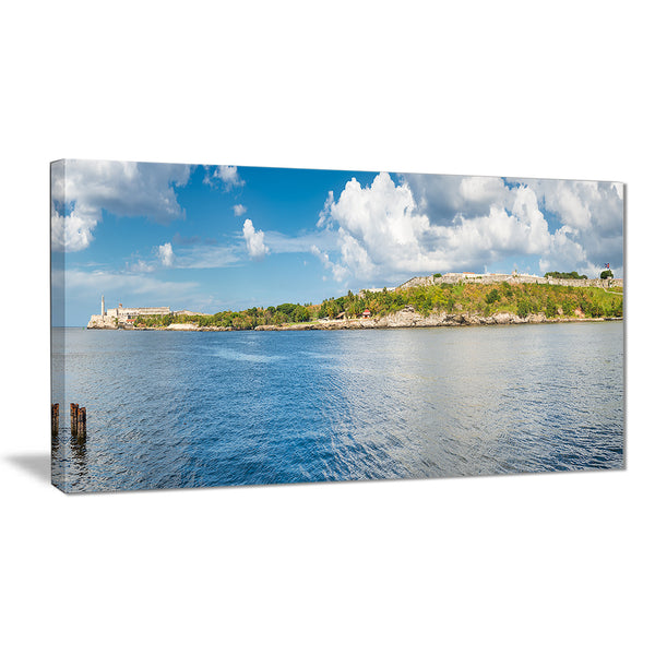 the bay of havana panorama seascape photo canvas print PT7991