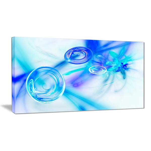 light blue fractal desktop wallpaper abstract digital canvas print PT8012
