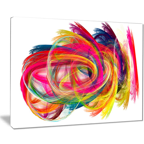 colorful thick strokes abstract digital art canvas print PT8028