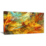yellow swirling clouds abstract digital art canvas print PT8035