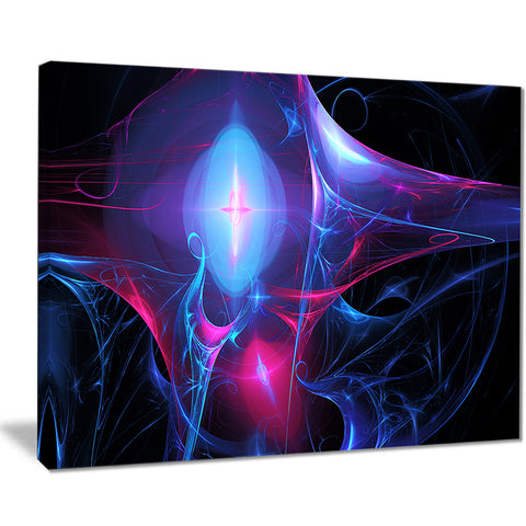 blue bright candle abstract digital art canvas print PT8037