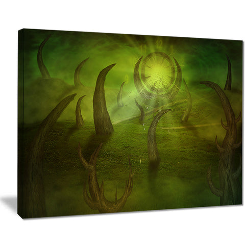 green time travel abstract digital art canvas print PT8041