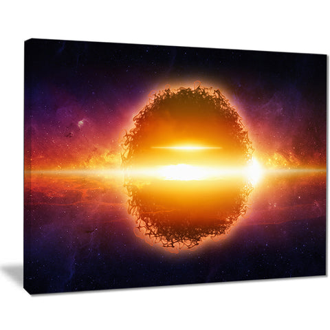 exploding planet in space modern space digital canvas print PT8080