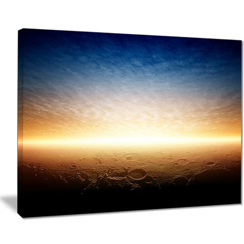 sunset on planet mars modern spacescape canvas print PT8087