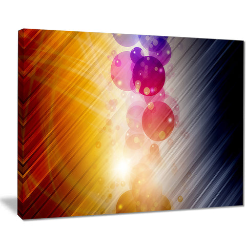 glowing colored spheres abstract digital art canvas print PT8093