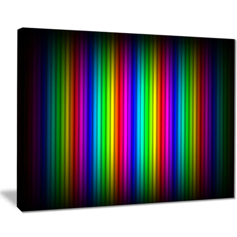 glowing rainbow lines abstract digital art canvas print PT8100