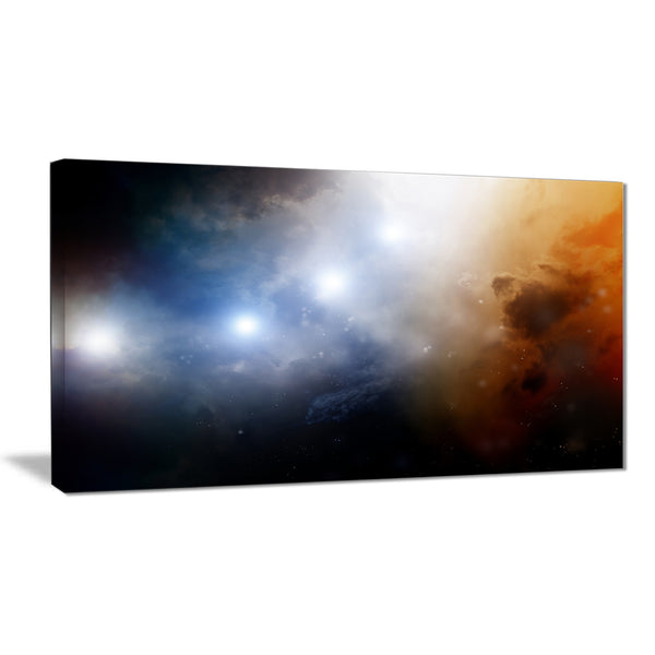 glowing sky abstract digital spacescape canvas print PT8104