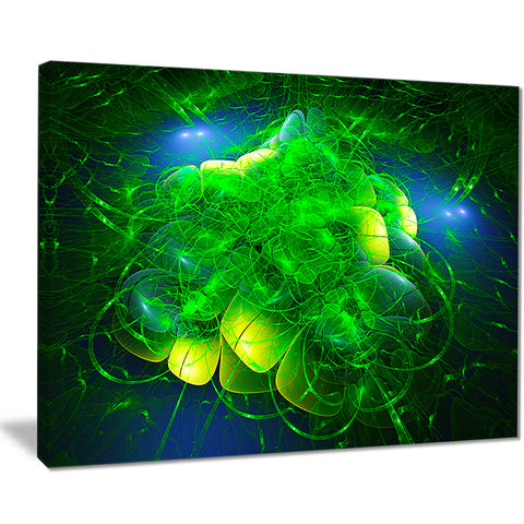 alien mystical flower green floral digital art canvas print PT8108