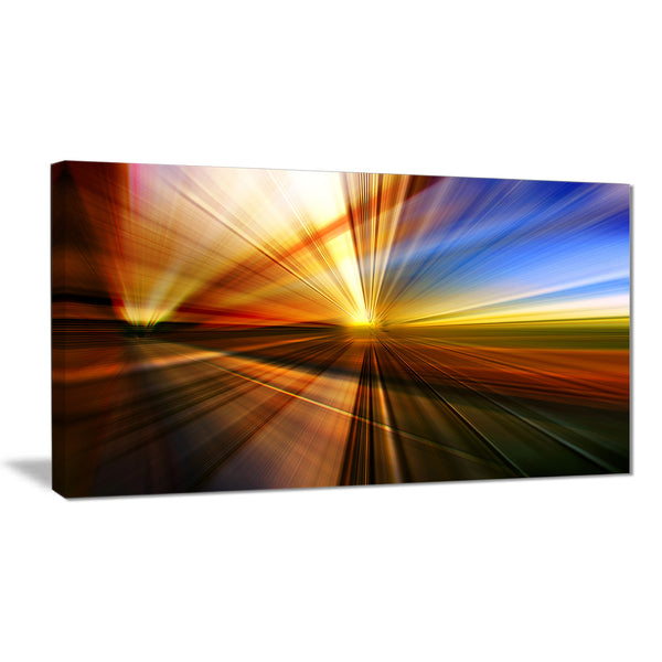 rays of speed reflection abstract digital art canvas print PT8128