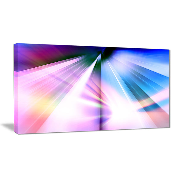 rays of speed blue abstract digital art canvas print PT8131