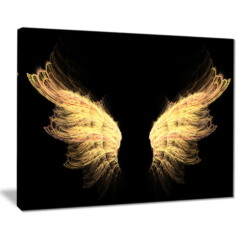 hell gold wings abstract digital art canvas print PT8139