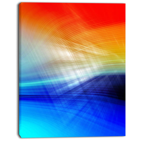 3d mix of red blue yellow abstract digital art canvas print PT8153