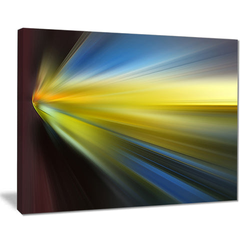 brown blue focus light abstract digital art canvas print PT8156