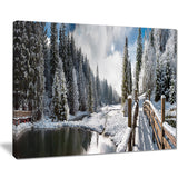 winter morning panorama landscape photo canvas print PT8161