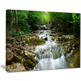 natural spring waterfall landscape photo canvas print PT8163