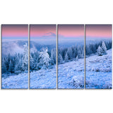 winter sunrise over mountain landscape photo canvas print PT8173