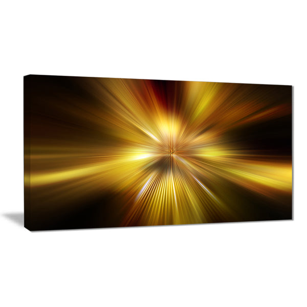 explosion of golden hue abstract digital art canvas print PT8181