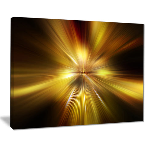 explosion of golden hue abstract digital art canvas print PT8181