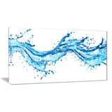 blue water splashes abstract digital art canvas print PT8206