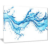 blue water splashes abstract digital art canvas print PT8206