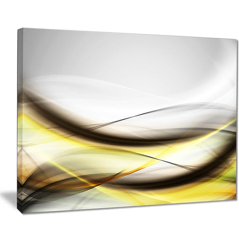 abstract golden waves abstract digital art canvas print PT8226