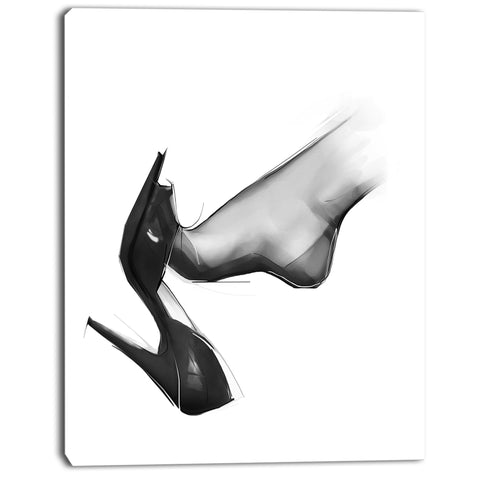 leg wearing high heel shoe portrait digital art canvas print PT8242