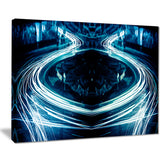 blue light trails abstract digital art canvas print PT8253