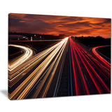 speed traffic trails cityscape digital art canvas print PT8268