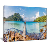 pier to the island panorama landscape photo canvas print PT8287