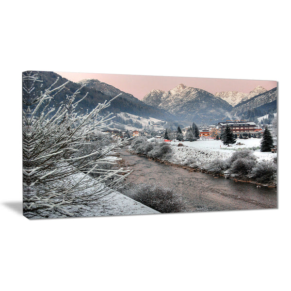 dolomites winter italy landscape photo canvas print PT8299