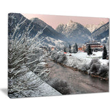 dolomites winter italy landscape photo canvas print PT8299