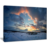 dark winter sky landscape photography canvas print PT8319