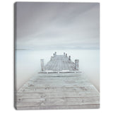wooden pier in cloudy mood seascape photo canvas print PT8357