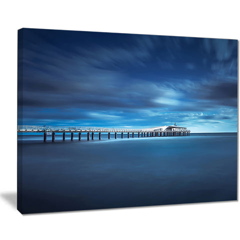 cloudy sky calm blue waters seascape photo canvas print PT8359