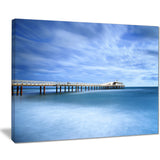 pier infinite to blue sea seascape photo canvas print PT8368