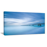 industrial pier in the sea seascape photo canvas print PT8372