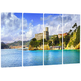 lerici village panorama seascape photo canvas print PT8376