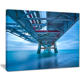 large industrial pier seascape photo canvas print PT8381