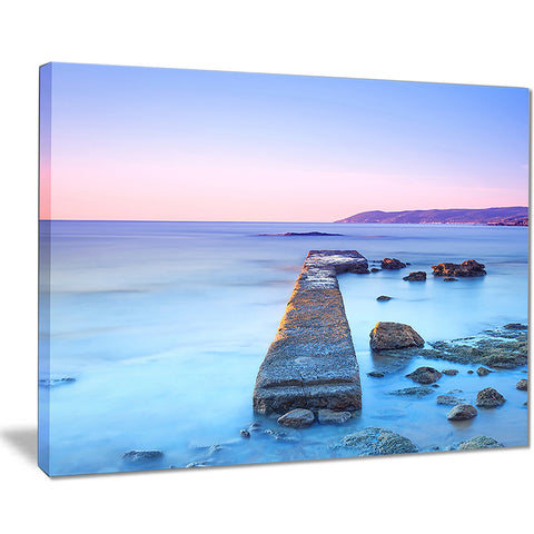 purple sea and sky seascape photo canvas print PT8390
