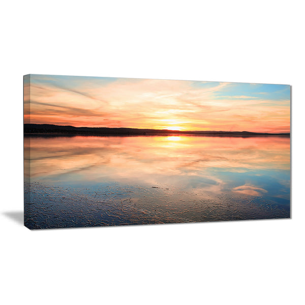 sensational sunset in australia seascape photo canvas print PT8402